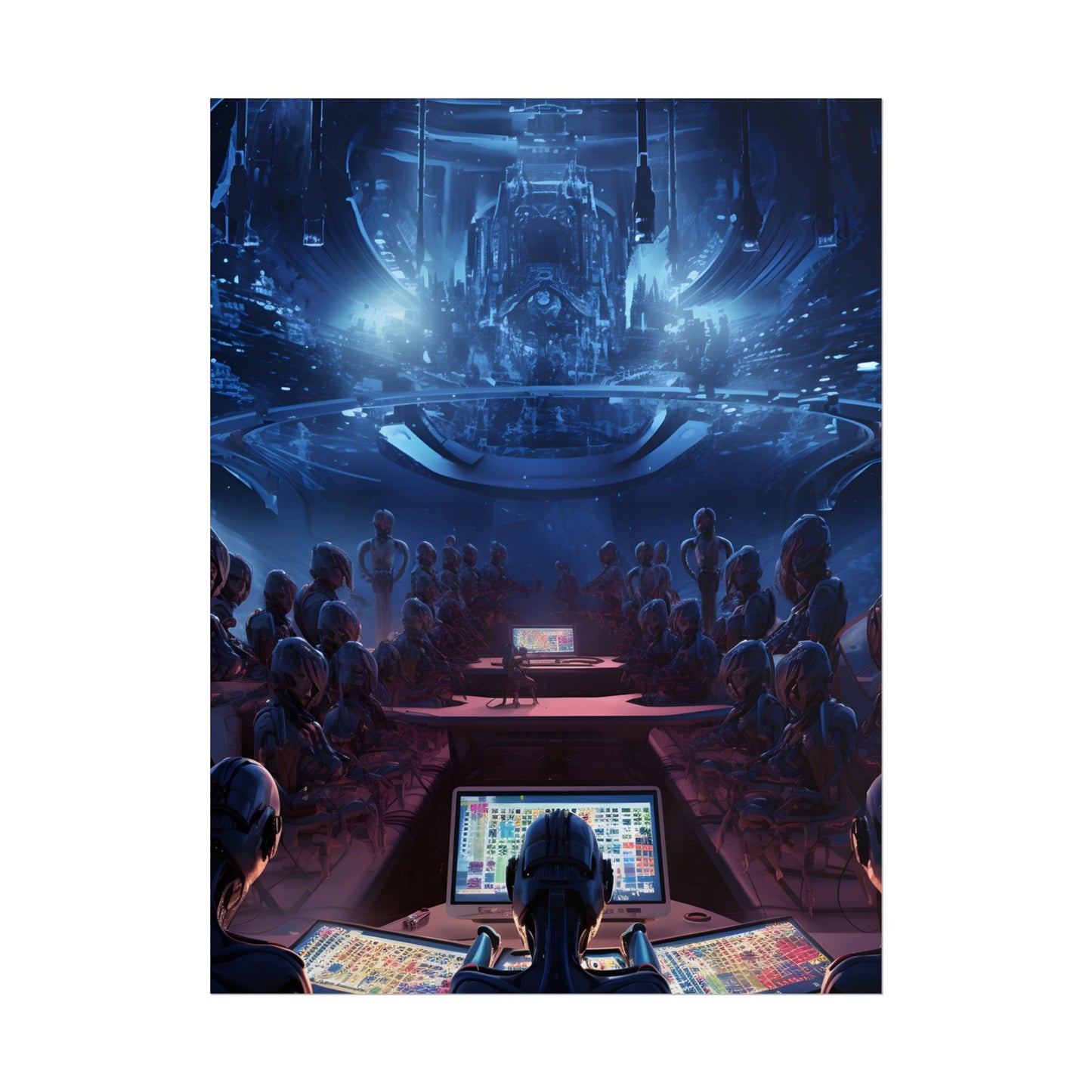 Futuristic Robot Orchestra: Musical Performance Art - Poster