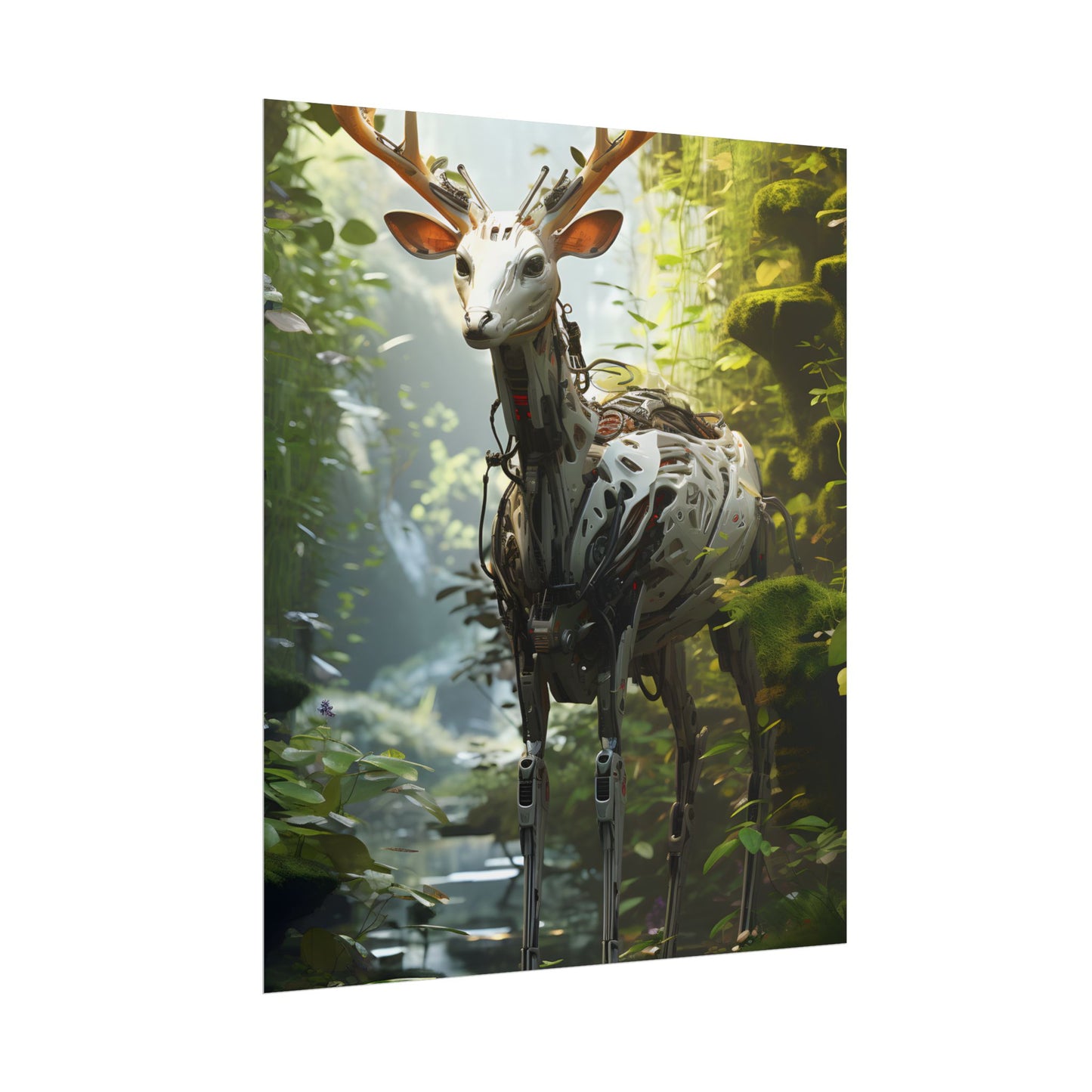 Modern Outdoor Robotic Wildlife Sanctuary: A Unique Artwork of Innovative Design - Poster