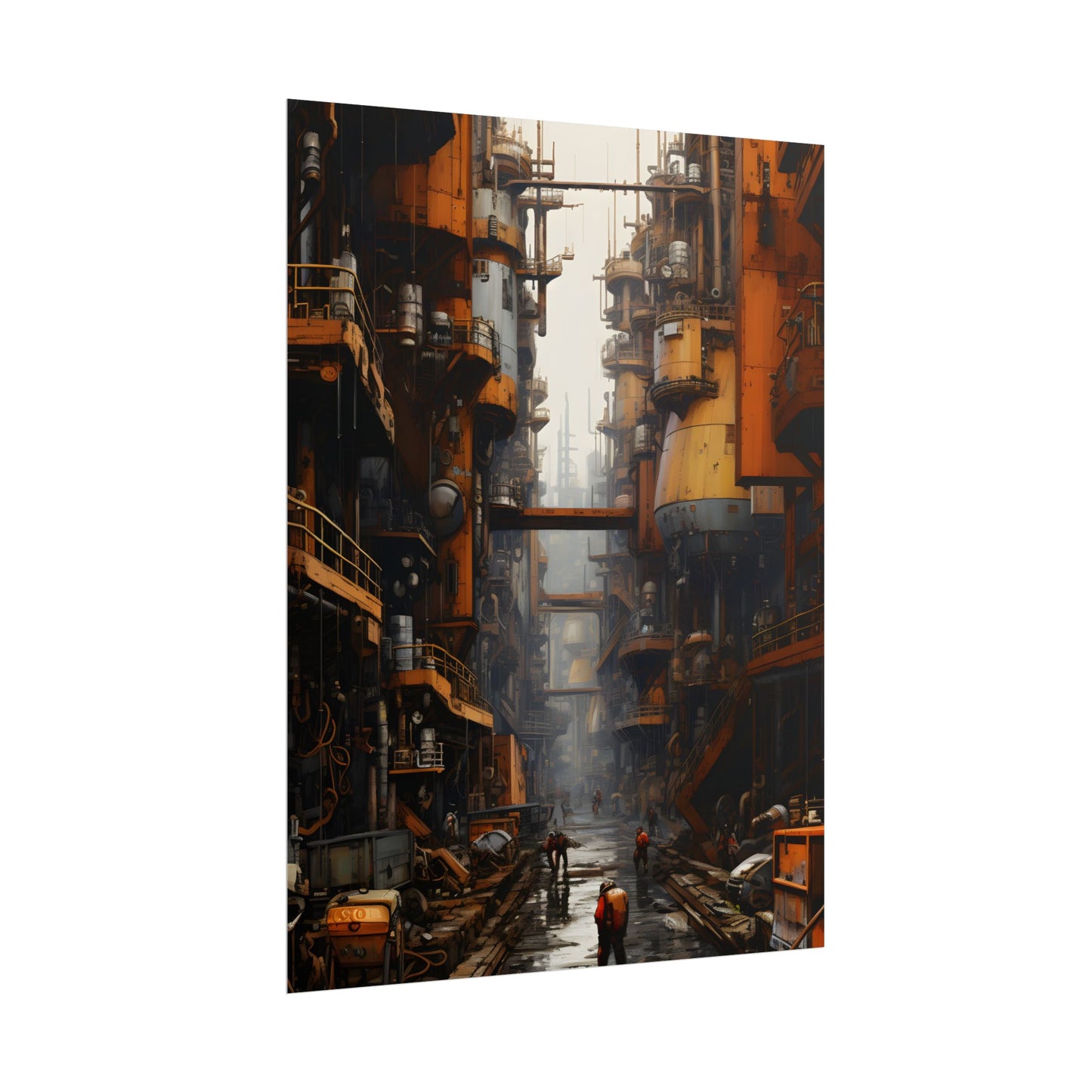 Steampunk Apocalypse: Post-Apocalyptic Cityscape - Poster