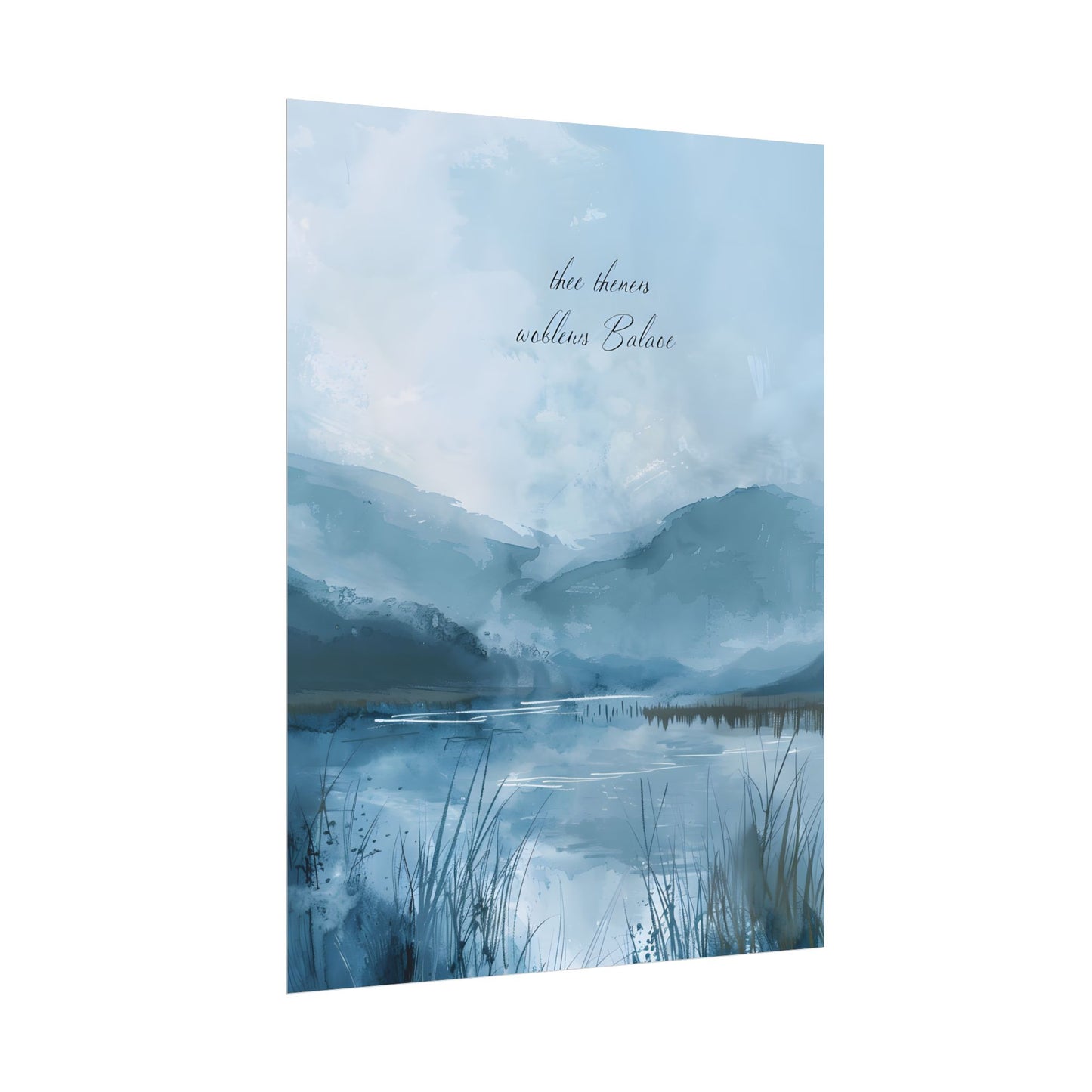 Peaceful Serenade: A Calming Landscape with Inspirational Quote - Poster