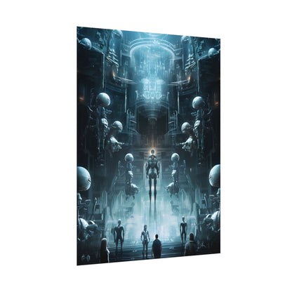 Robotic Orchestra: Minimalist Auditorium Scene - Poster