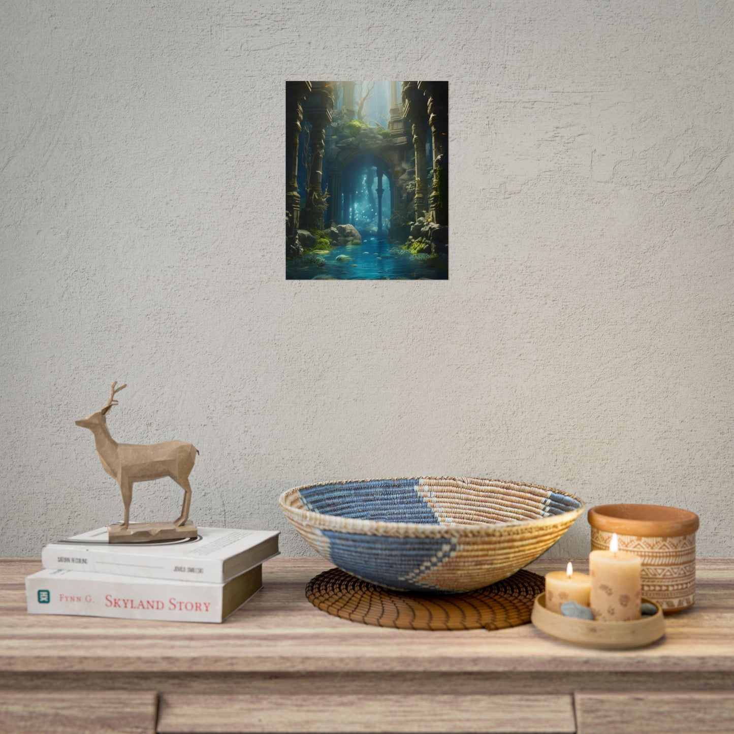 Mysterious Sunken Ancient Civilization: Underwater Artwork - Poster
