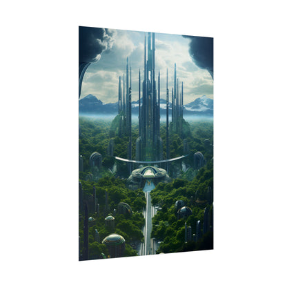 Dystopian Utopia: Perfect Yet Oppressive Society - Artwork - Poster