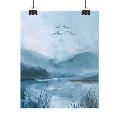 Peaceful Serenade: A Calming Landscape with Inspirational Quote - Poster