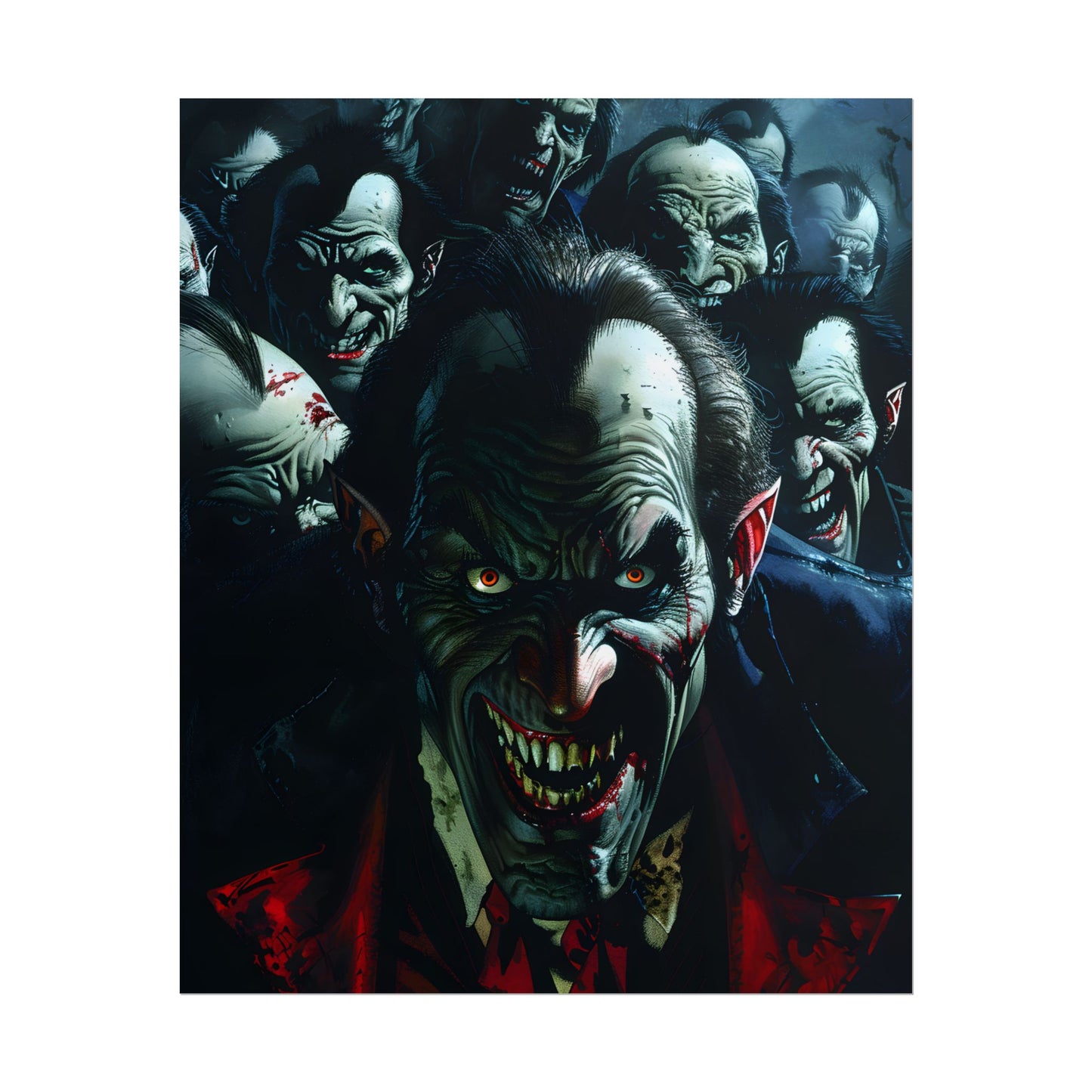 Mischievous Vampires: Gothic Group Artwork - Poster