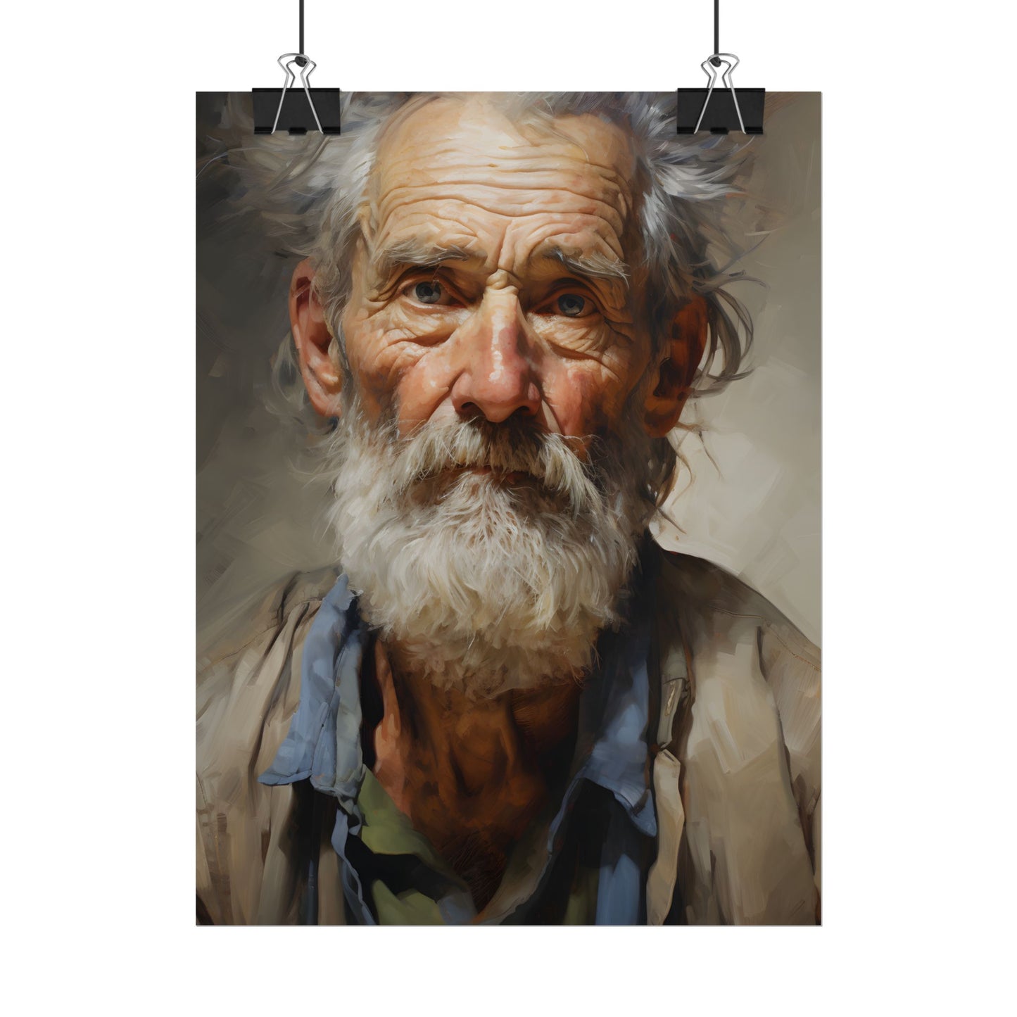 Elderly Wisdom: Portrait of a Timeless Soul - Poster