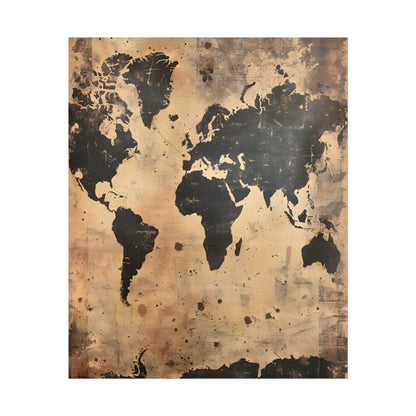 Timeless World Map: Elegant Artwork - Poster
