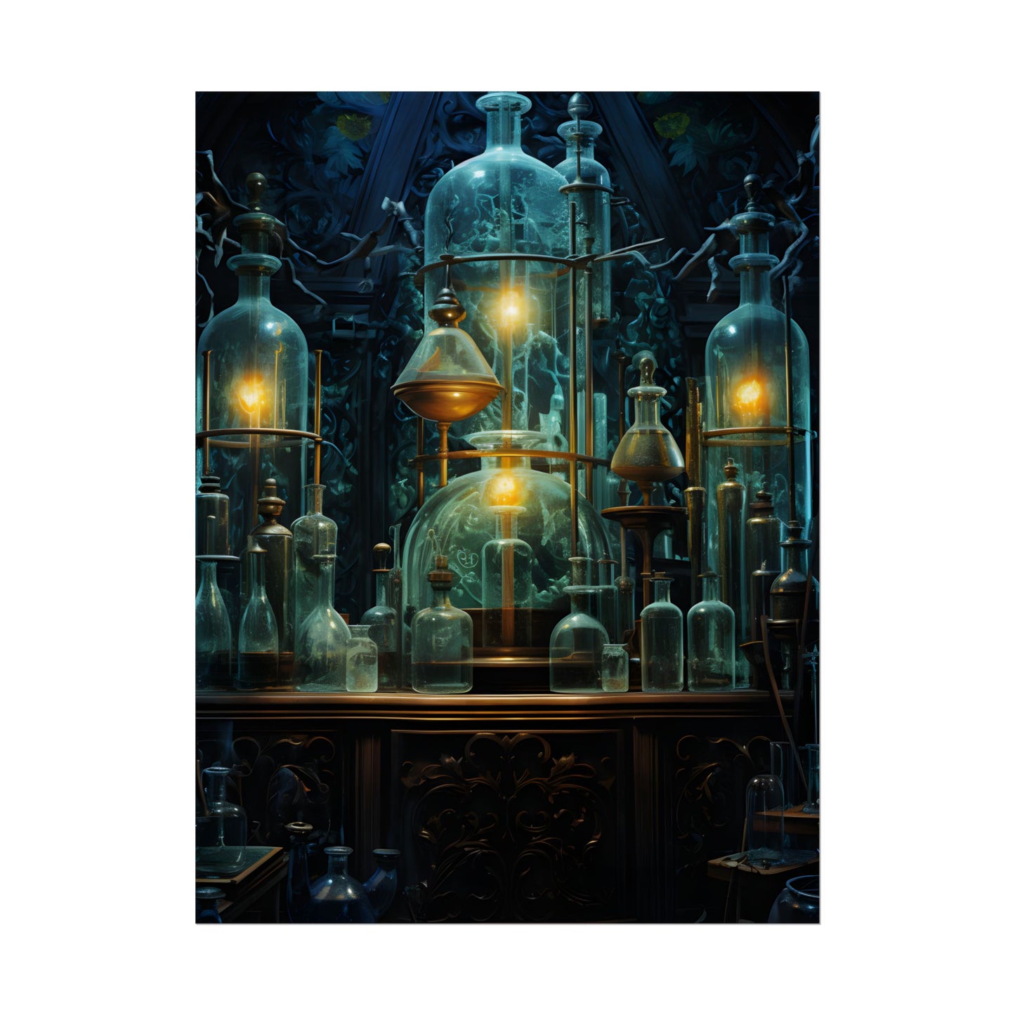 Laboratory Scene: Scientist in Chemical Research - Poster