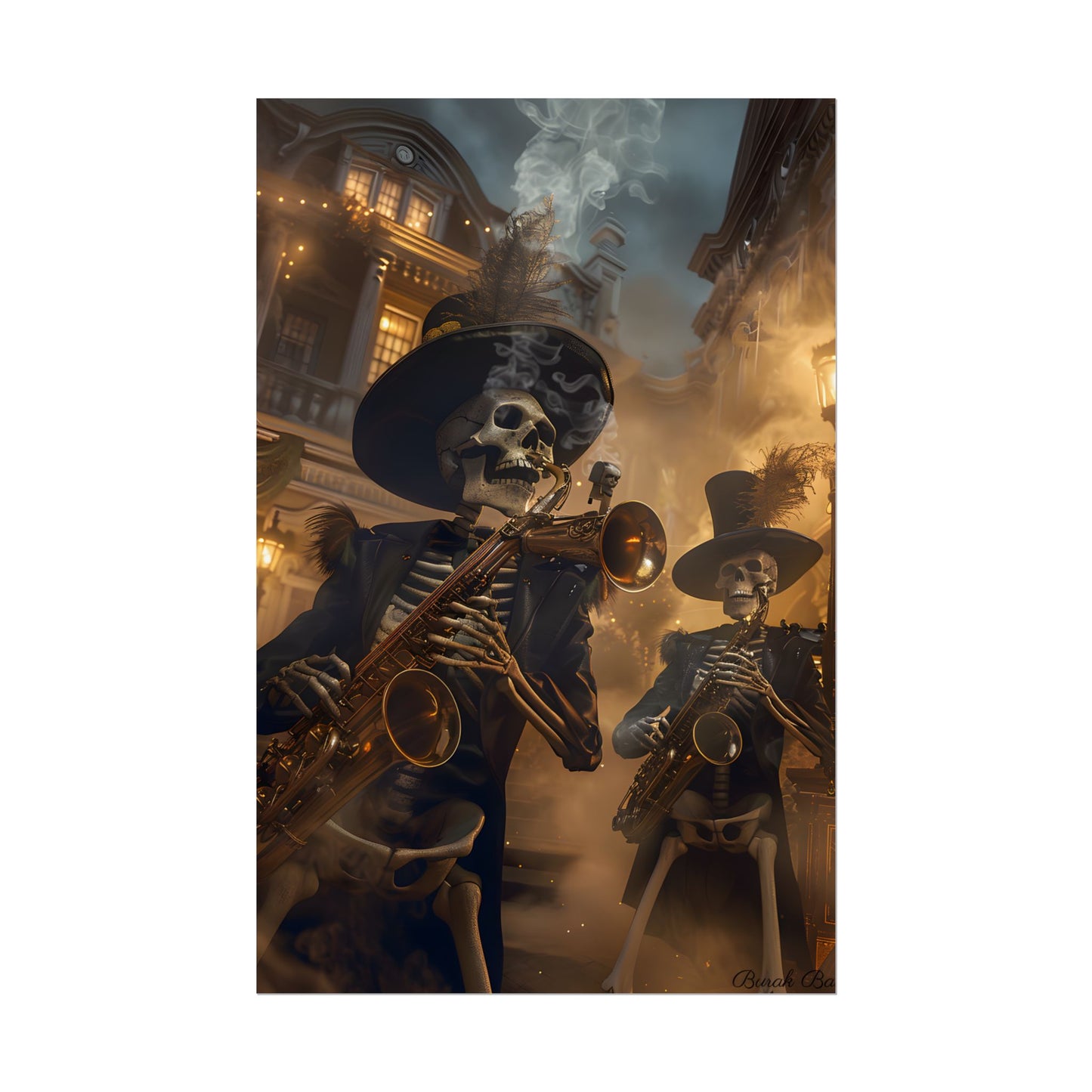 Victorian Skeleton Jazz Band: Lowbrow Artwork in Swing - Poster