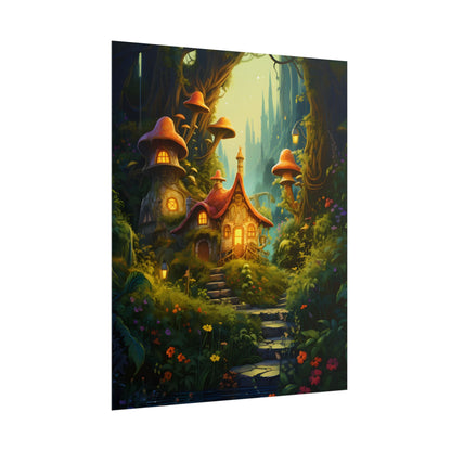Enchanted Forest Wonder: A Young Hero in Whimsical Magic - Poster
