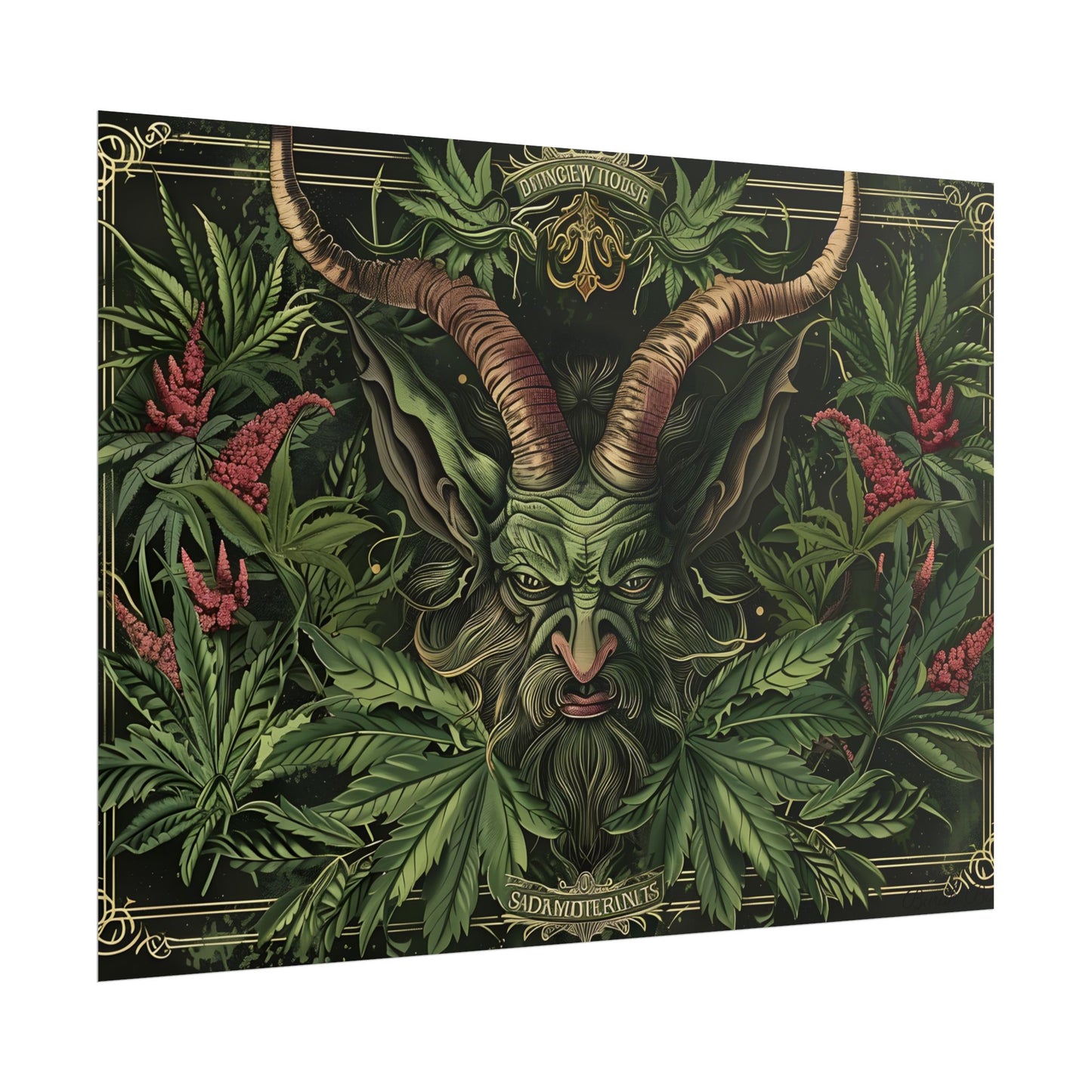 Victorian Devil: Dark Ominous Illustration - Poster