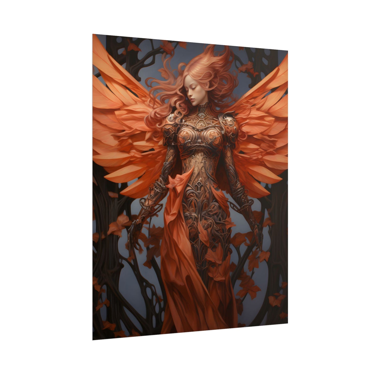 Songbird Guardian: Vibrant Nature Digital Artwork - Poster