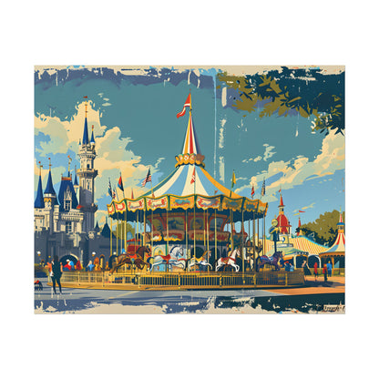 Vintage Disney Nostalgia: Retro Attraction Poster Art - Poster