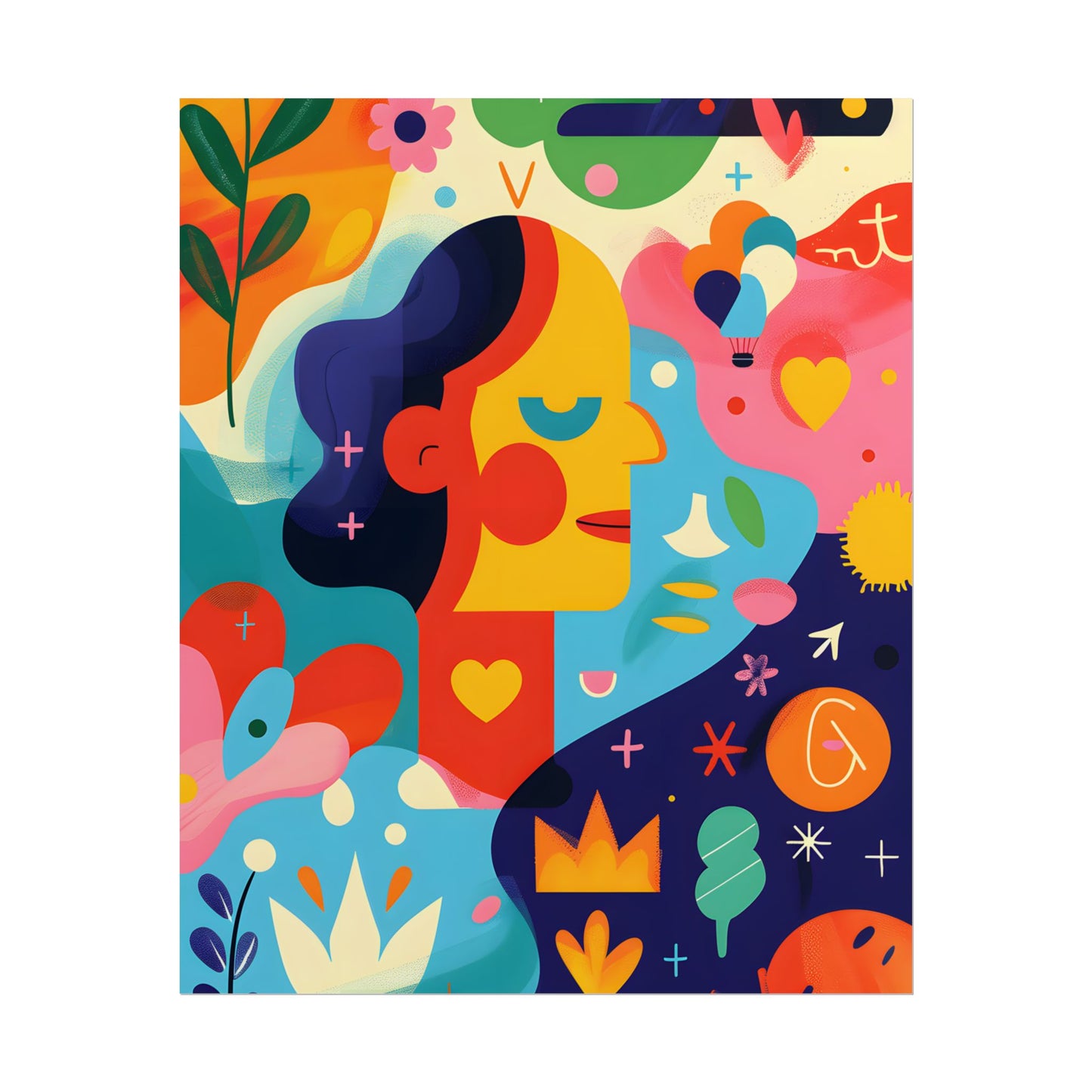 Vibrant Growth Mindset Quote: Colorful Inspiration Art - Poster