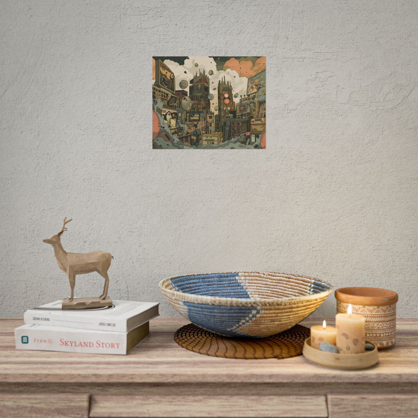 Comic Book Style Iconic Mask: Bold Lines and Dramatic Details - Poster