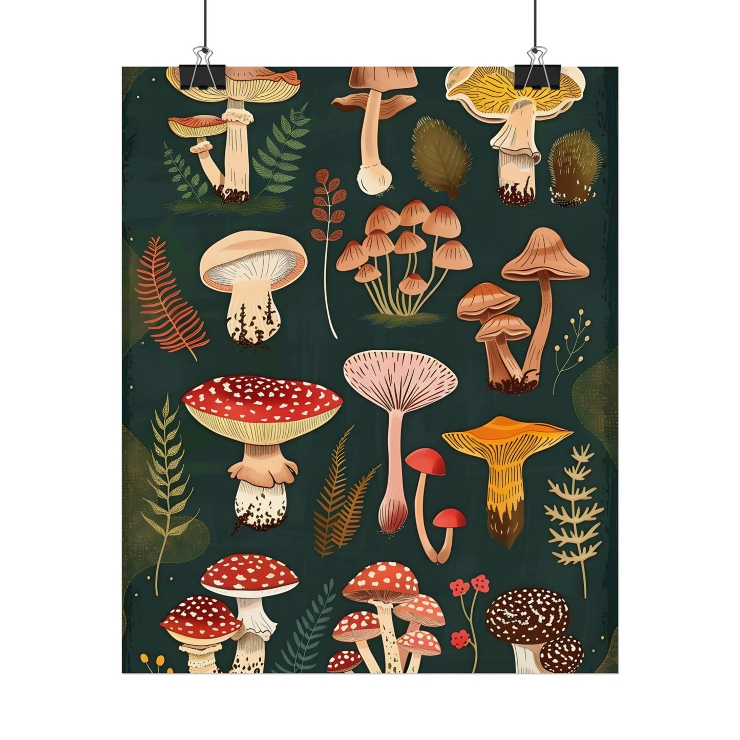 Vibrant Mushroom Poster: 2024 Batch - Poster