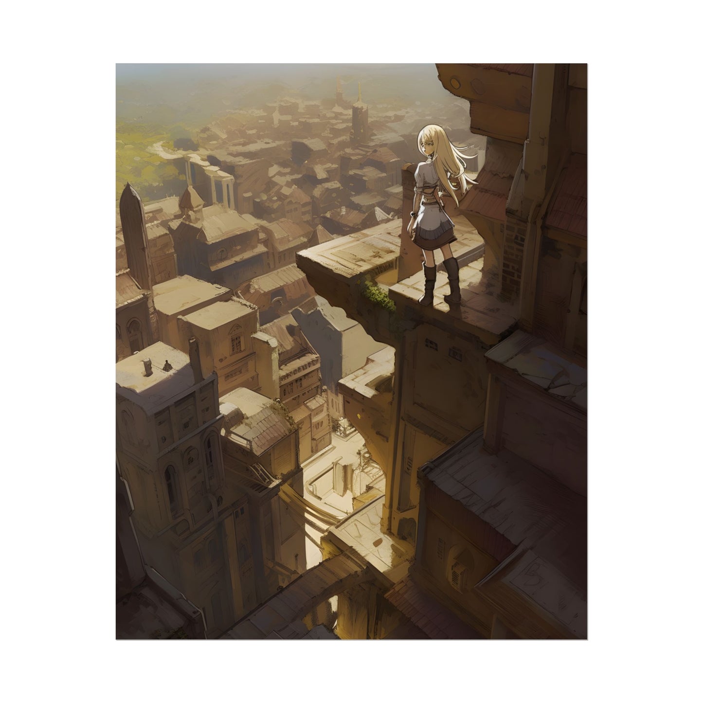 Peaceful Moments: Birds Soar High in Tranquility - Poster