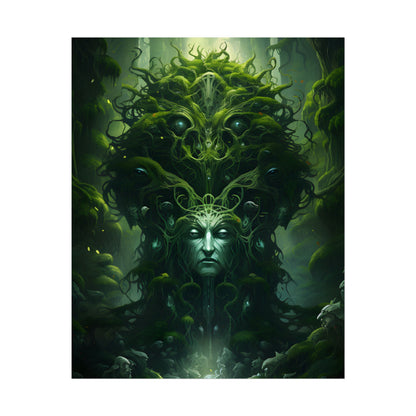 Mystical Forest Guardians: Ancient Tree Spirits Ethereal Artwork - Poster