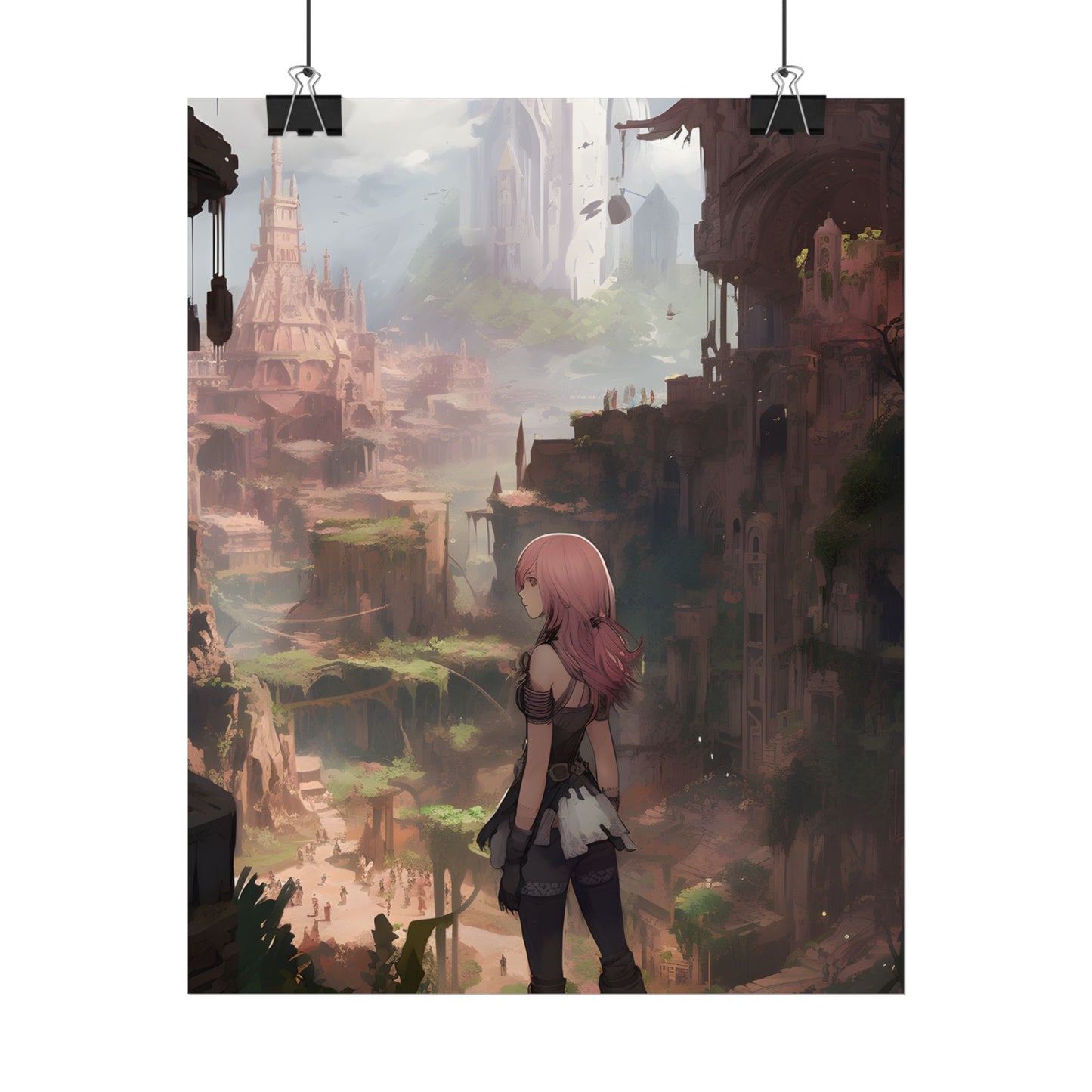 Birds in Flight: Anime-Style Avian Art - Poster