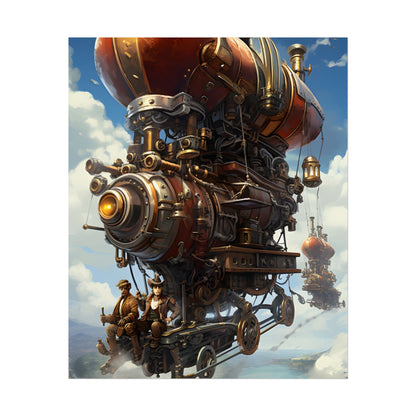 Steam Powered Sky-Liner Thrill Ride: Steampunk Race on Colum - Poster