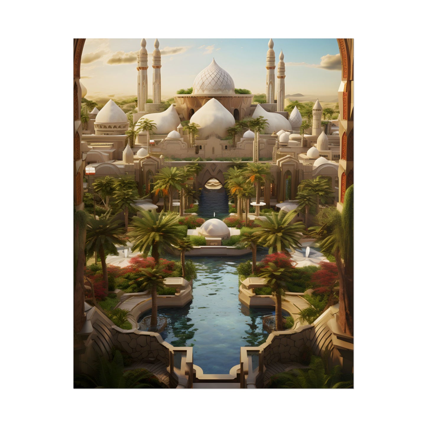 Desert Oasis Dreams: Arabian Nights-Inspired Artwork - Poster