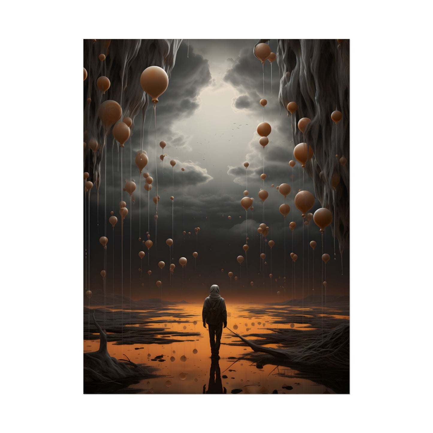 Freedom in Nature: Casual Outdoor Portrait - Poster