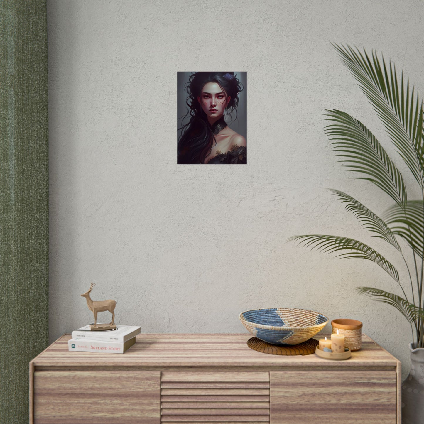 Astonishing Female Portrait: Dr. Black Hair Elegance - Poster