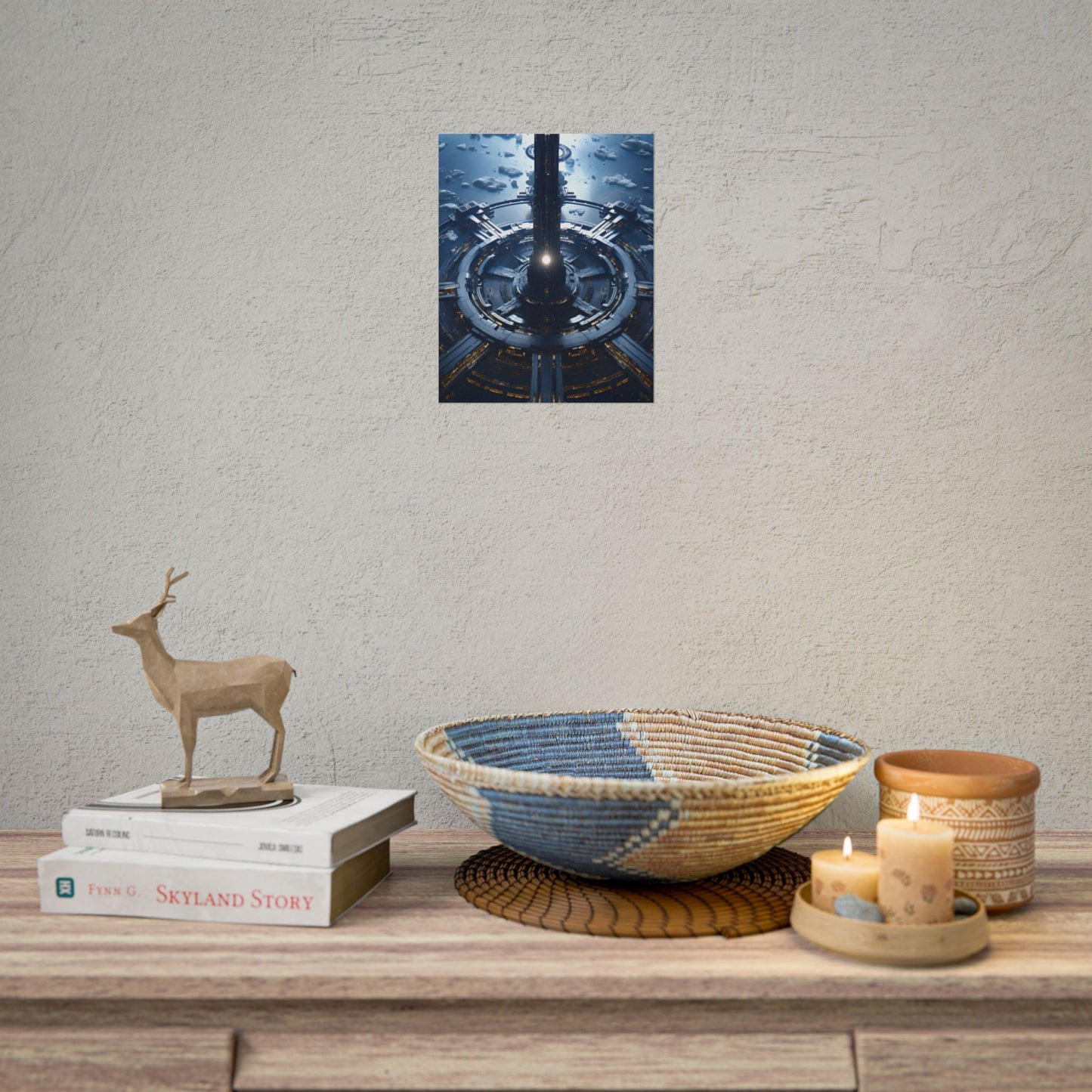 Cosmic Space Station: A Glimpse of Home in the Stars - Poster