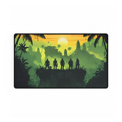 Minimalist Nathan Drake Illustration: Monochromatic Art - Desk Mat