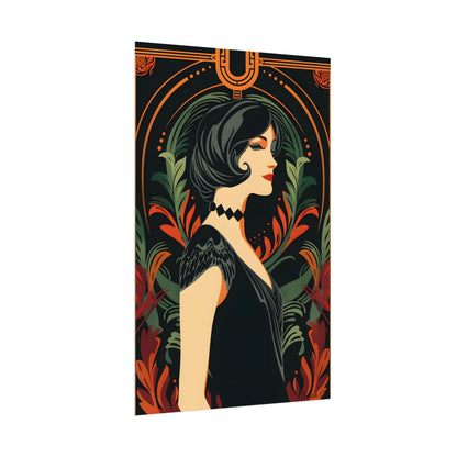 Elegant Vintage Poster: A Woman's Enchanting Presence - Poster
