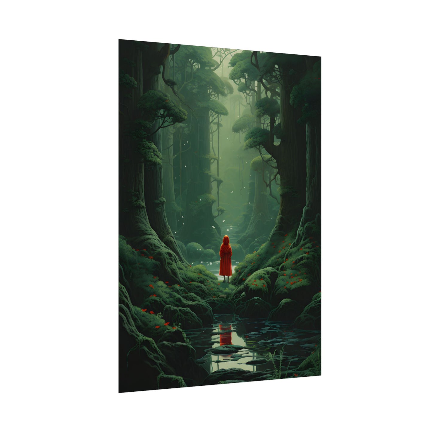 Casual Outdoors: Person in Nature Artwork - Poster
