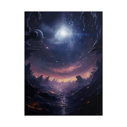 Black Hole Cosmic Art: A Planetary Masterpiece - Poster