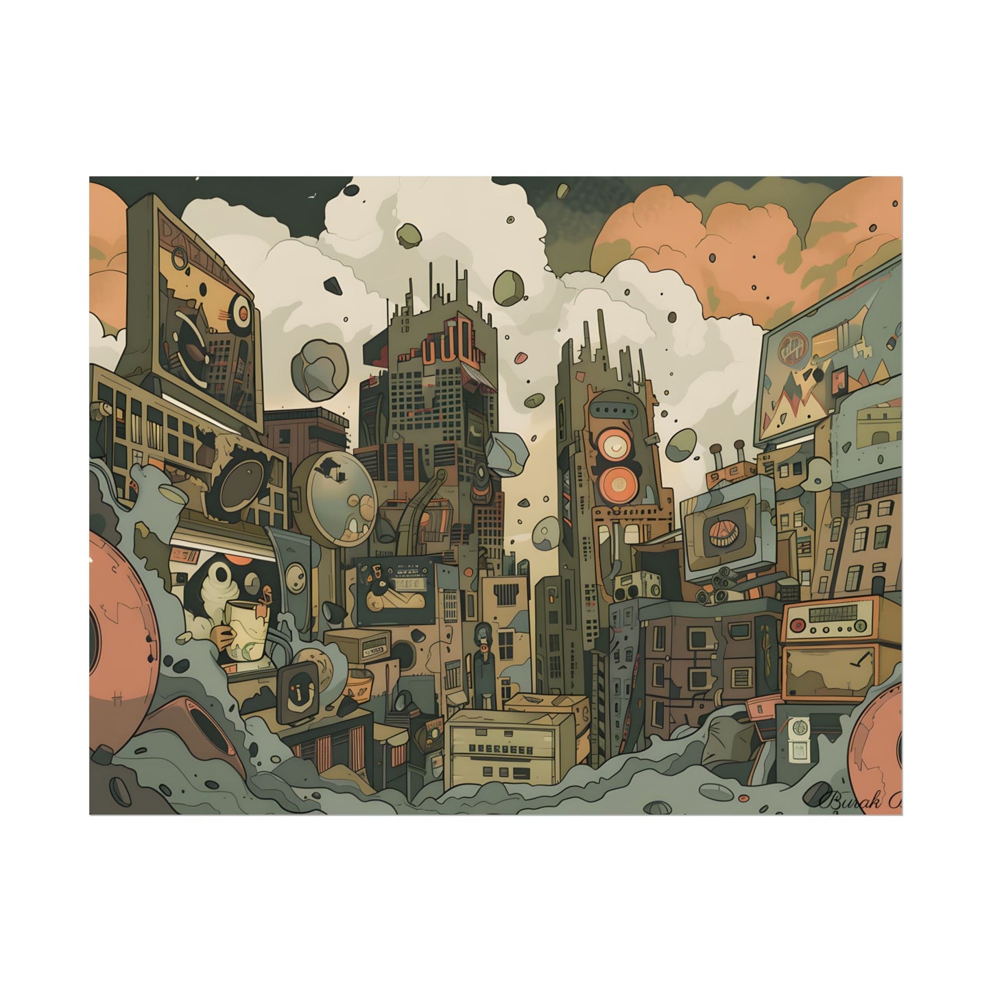 Comic Book Style Iconic Mask: Bold Lines and Dramatic Details - Poster