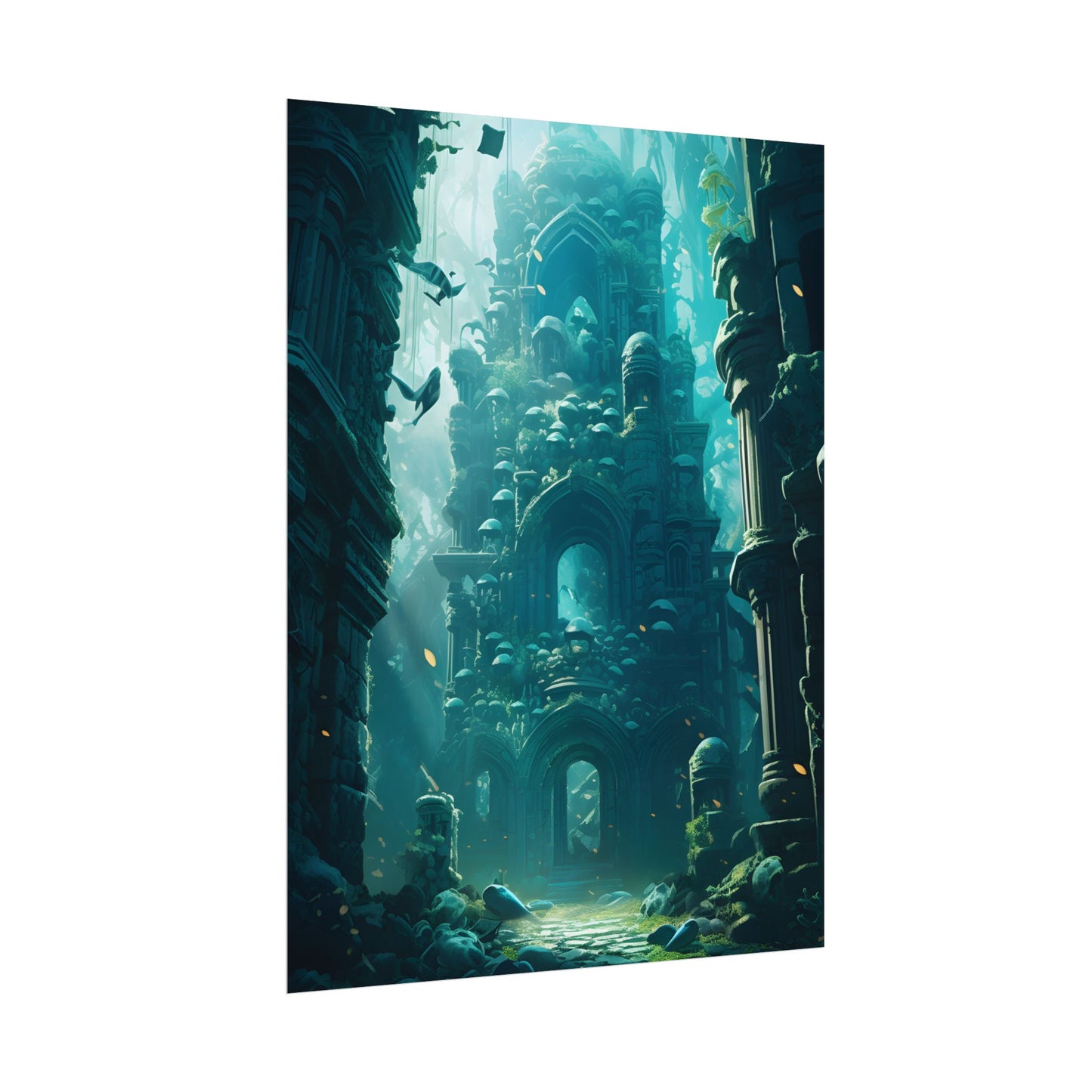 Lost Underwater Civilization: Ancient Artifacts in Mysterious Depths - Poster