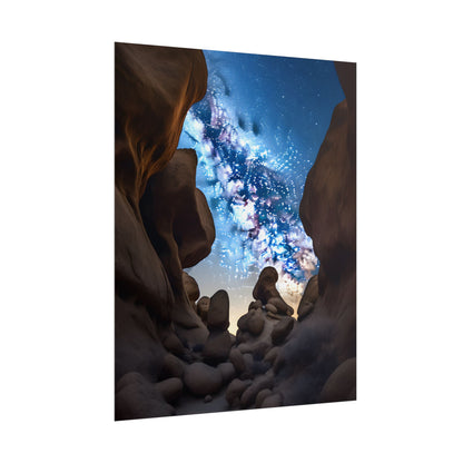 Stargazing Night Sky: Celestial Beauty of the Universe - Poster
