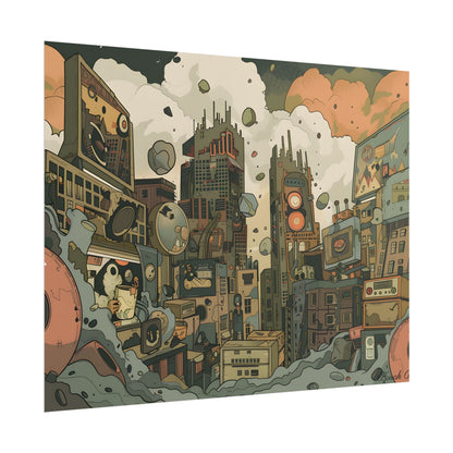 Comic Book Style Iconic Mask: Bold Lines and Dramatic Details - Poster