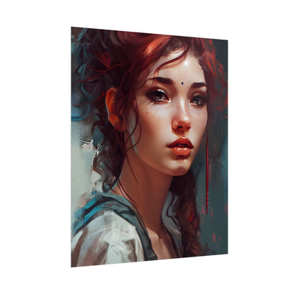 Beautiful Brunette Portrait: Makeup Art - Poster