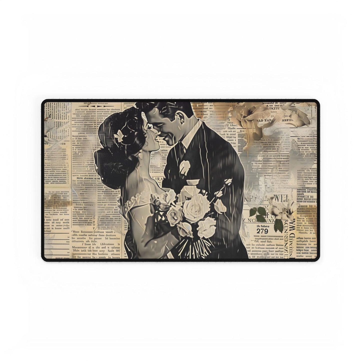 Vintage Romantic Couples: Whispers from the Past - Desk Mat