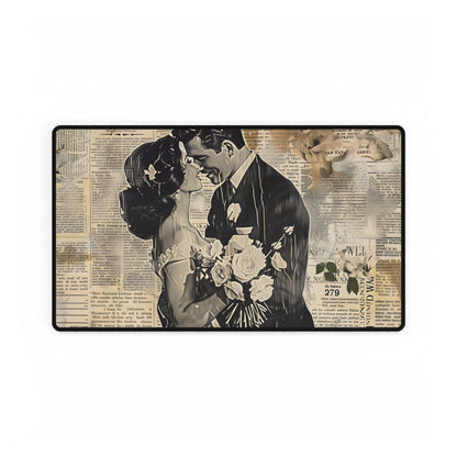 Vintage Romantic Couples: Whispers from the Past - Desk Mat