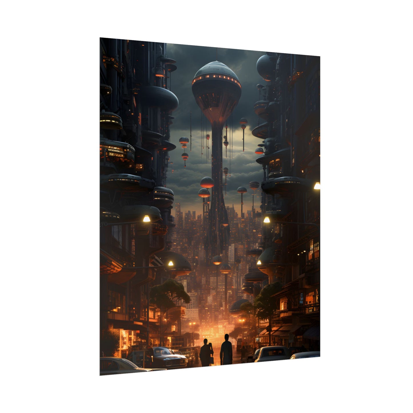 Dystopian Utopia: Perfect Urban Landscape Artwork - Poster