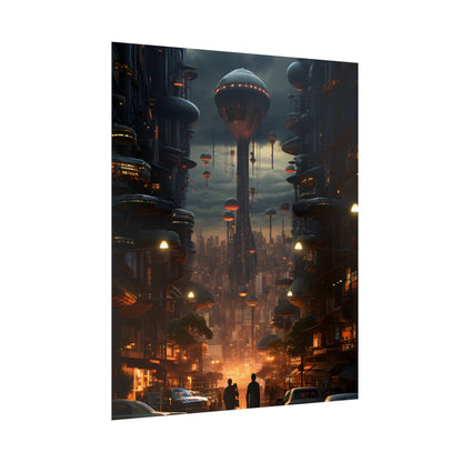 Dystopian Utopia: Perfect Urban Landscape Artwork - Poster