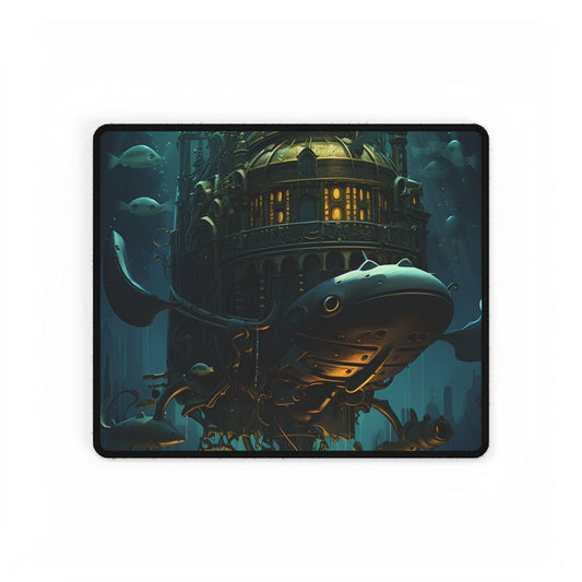 Steampunk Undersea Adventure: A Submersible World - Desk Mat