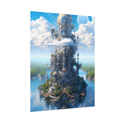 Floating City of Columbia: Breathtaking Aerial View - Poster
