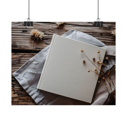 Minimalist Notebook with Embossed Dot Pattern - Poster