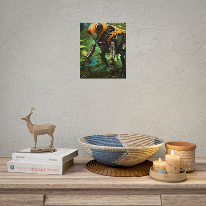 Robotic Wildlife Sanctuary: AI-Operated Guardian in Bloom - Poster