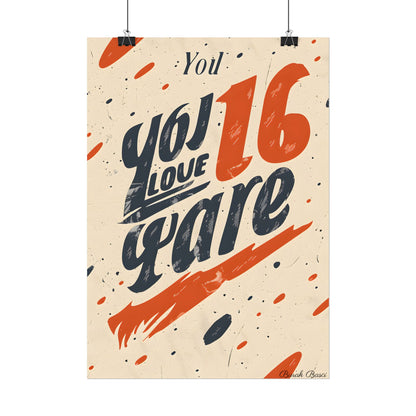 Vintage Distressed Poster Art: Red A - Poster