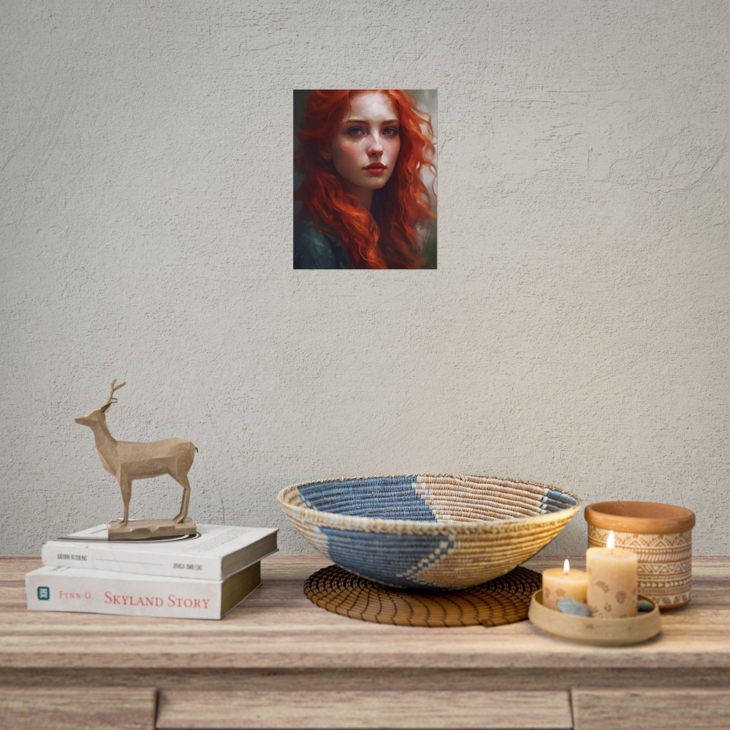 Astonishing Redhead Portrait: Female Artwork - Poster