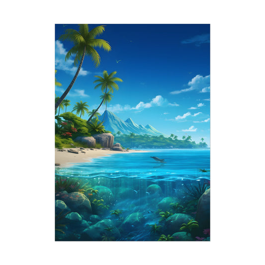 Tropical Island Paradise: Serene Tranquility - Poster