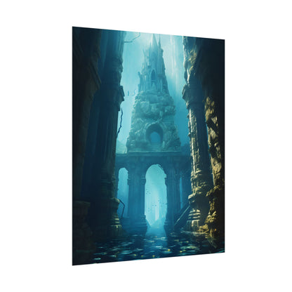 Lost Underwater Civilization: Ancient City Artwork - Poster