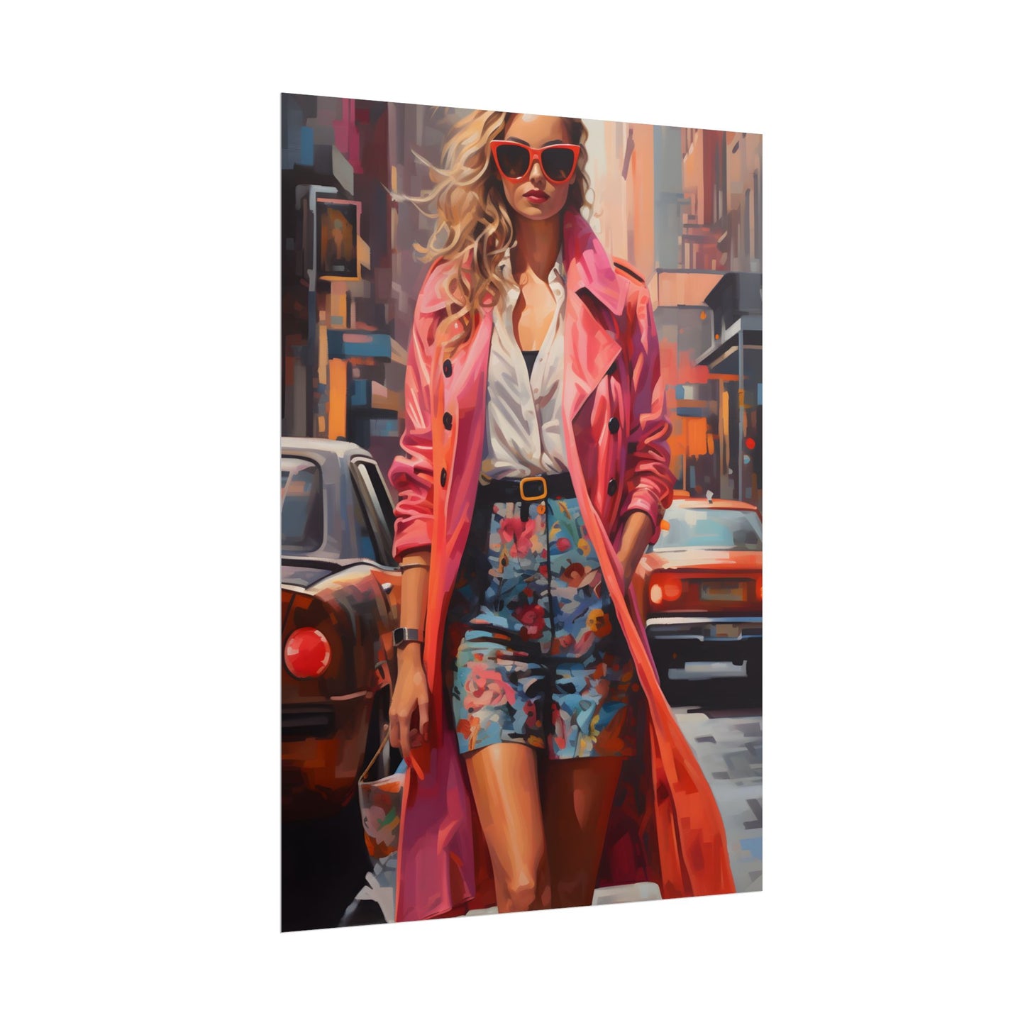 Urban Fashionista: City Street Photography Artwork - Poster